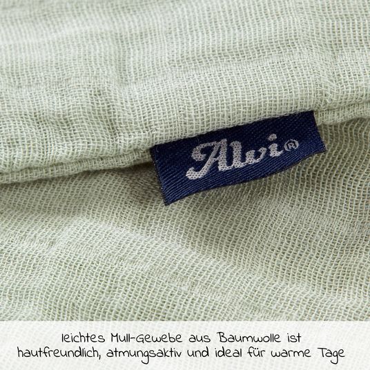 Alvi Summer sleeping bag gauze - Green - Size 70