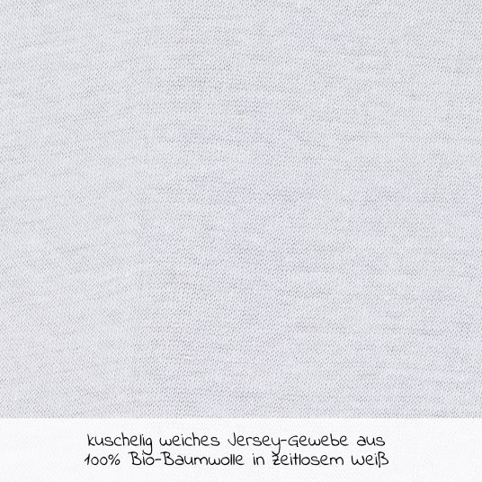 Alvi Spannbetttuch aus Bio-Baumwolle für kleine Matratzen 40 x 90 cm - Weiß