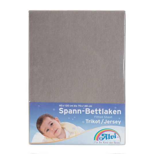 Alvi fitted sheet for cot 60 x 120 / 70 x 140 cm - grey