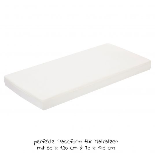 Alvi Fitted sheet waterproof organic cotton PERLAM® for crib 60 x 120 / 70 x 140 cm