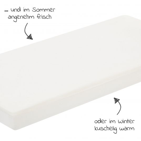 Alvi Spannbetttuch wasserdicht aus Bio-Baumwolle PERLAM® für Kinderbett 60 x 120 / 70 x 140 cm
