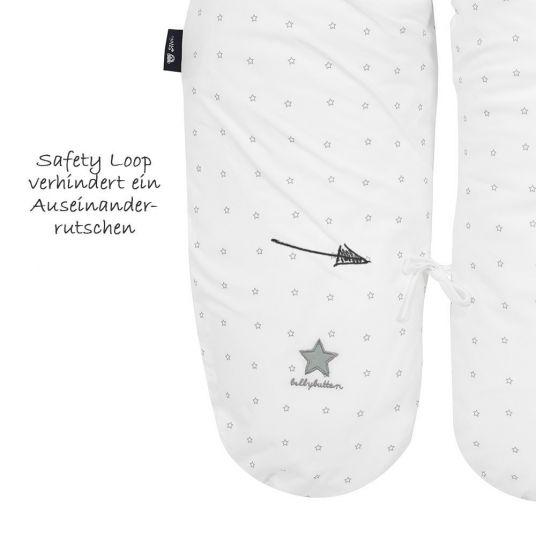 Alvi Stillkissen bellybutton 190 cm - Classic Star mit Stickerei - Grey