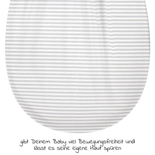 Alvi Strampelsack Schlupfmäxchen Jersey Thermo - Stripes - Grey