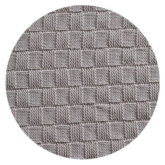 Alvi Coperta a maglia 75 x 100 cm - a quadri - grigio