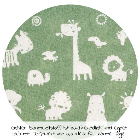 Alvi Sommer-Schlafsack Tracksuit - Granite Animals - Gr. 70