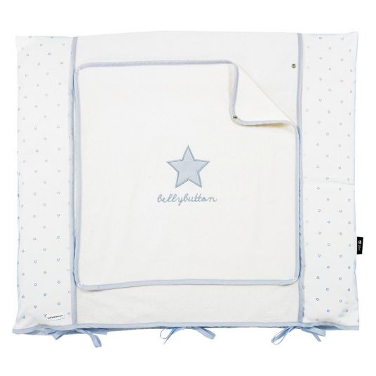 Alvi Changing mat with cover bellybutton - Classic Star with embroidery - Blue