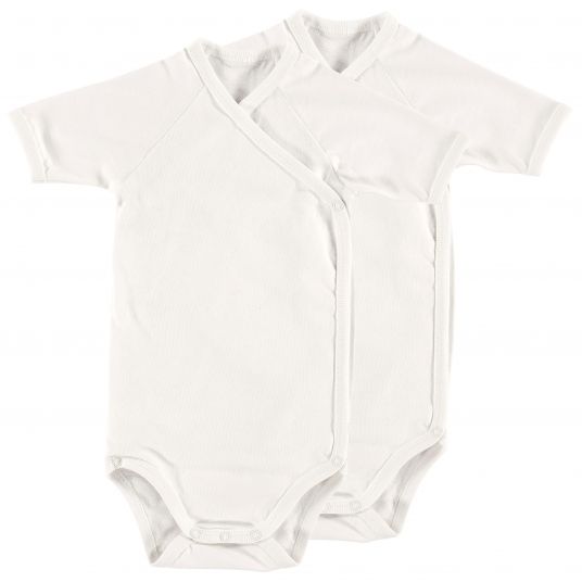 Alvi Wrap Body 2 Pack Short Sleeve Organic Cotton - White - Size 50