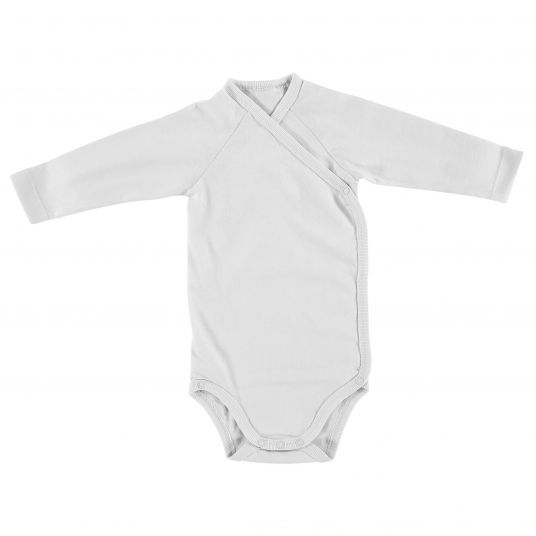 Alvi Wrap Body 2 Pack Long Sleeve Organic Cotton - Grey + White - Size 68