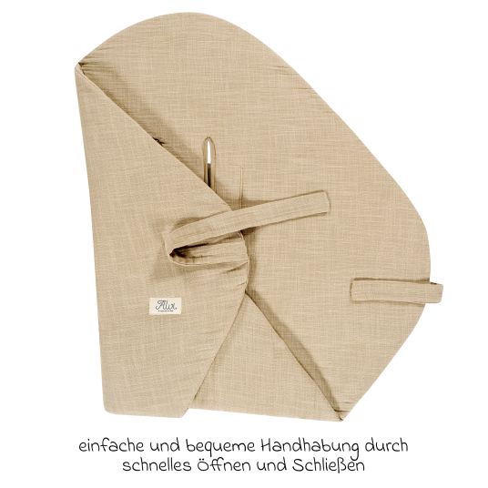 Alvi Wickeldecke / Einschlagdecke für Babyschale 110 x 110 cm - Slub Muslin