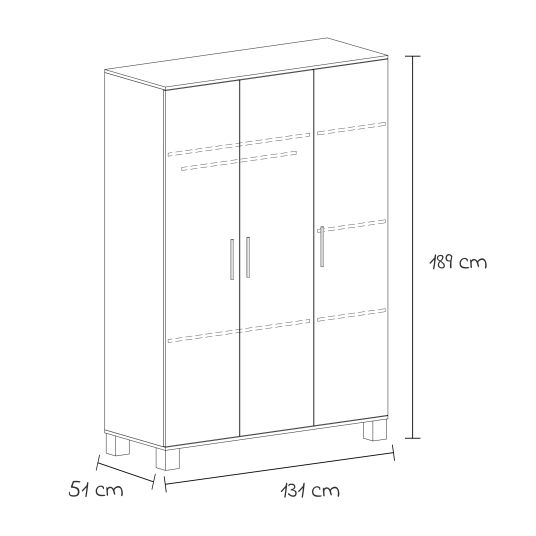 Arthur Berndt 3-piece children's room set Cloe with 3-door wardrobe, bed, changing unit with changing unit - Lava matt / oak saw-rough