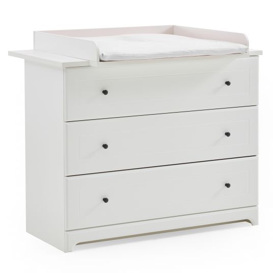 Arthur Berndt Set asilo nido 3 pezzi Thilo con armadio a 3 ante, letto, fasciatoio con fasciatoio - bianco