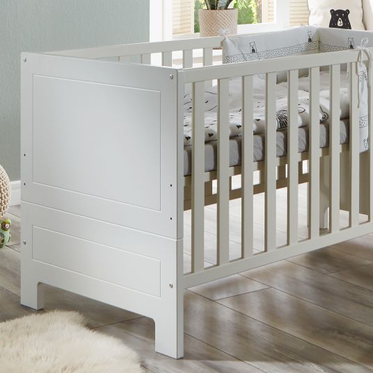 Arthur Berndt 3-piece nursery set Thilo with 3-door wardrobe, bed, changing unit with changing unit - white