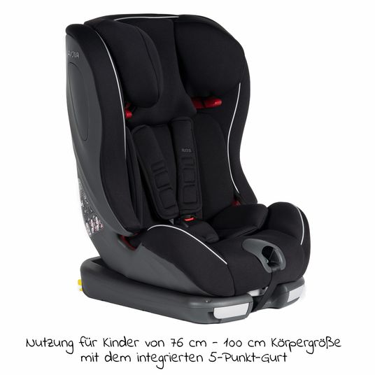 Avova Kindersitz Sperling-Fix i-Size 76 cm - 150 cm / ab 15 Monate bis 12 Jahre mit Isofix & Top Tethers - Pearl Black