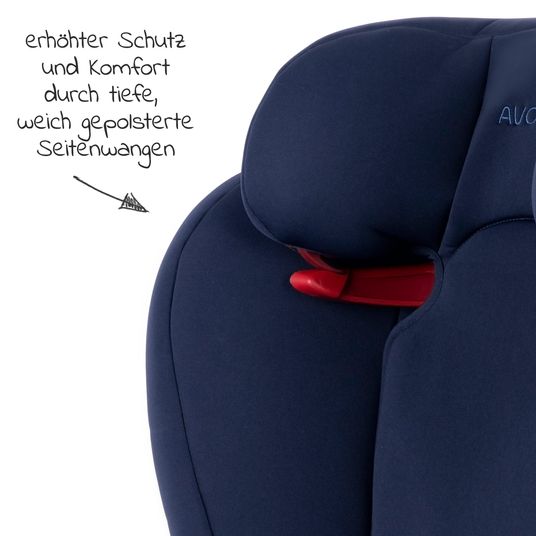 Avova Kindersitz Star-Fix i-Size 100 cm - 150 cm / 3 Jahre bis 12 Jahre mit Isofix - Atlantic Blue