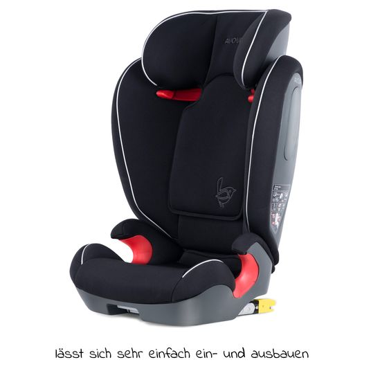 Avova Kindersitz Star-Fix i-Size 100 cm - 150 cm / 3 Jahre bis 12 Jahre mit Isofix - Pearl Black
