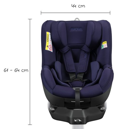 Avova Reboarder child seat Sperber-Fix 61 61 cm - 105 cm / 1 year to 4 years with Isofix - Atlantic Blue