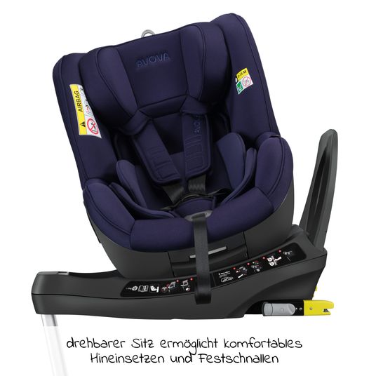 Avova Reboarder child seat Sperber-Fix 61 61 cm - 105 cm / 1 year to 4 years with Isofix - Atlantic Blue