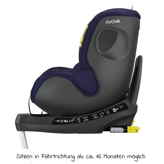 Avova Reboarder-Kindersitz Sperber-Fix 61 61 cm - 105 cm / 1 Jahr bis 4 Jahre mit Isofix - Atlantic Blue