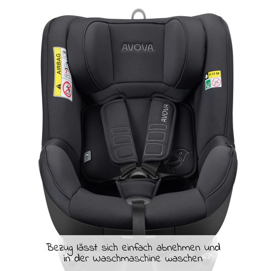 Avova Reboarder child seat Sperber-Fix 61 61 cm - 105 cm / 1 year to 4 years with Isofix - Koala Grey