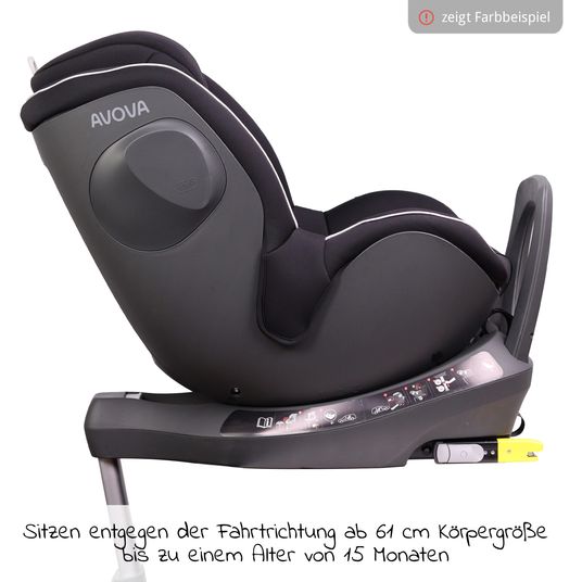Avova Reboarder-Kindersitz Sperber-Fix 61 61 cm - 105 cm / 1 Jahr bis 4 Jahre mit Isofix - Koala Grey