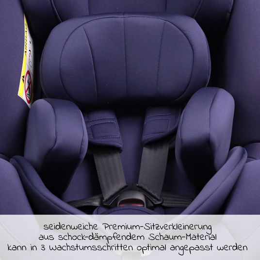 Avova Reboarder-Kindersitz Sperber-Fix i-Size 40 cm - 105 cm / ab der Geburt bis 4 Jahre mit Isofix - Atlantic Blue