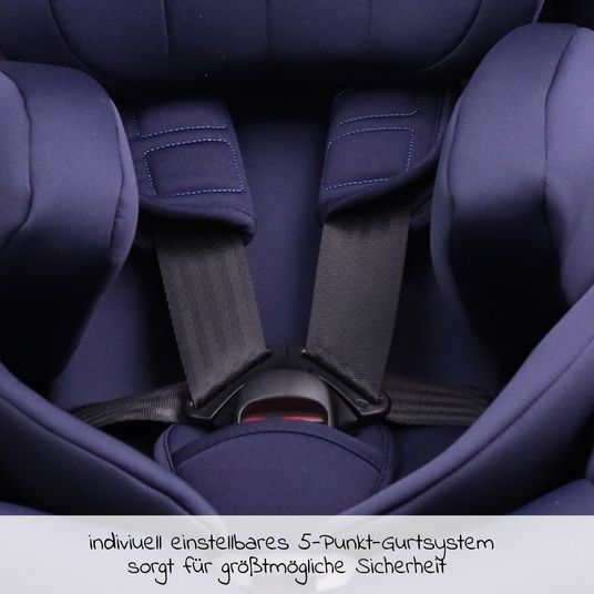 Avova Reboarder child seat Sperber-Fix i-Size 40 cm - 105 cm / from birth to 4 years with Isofix - Atlantic Blue