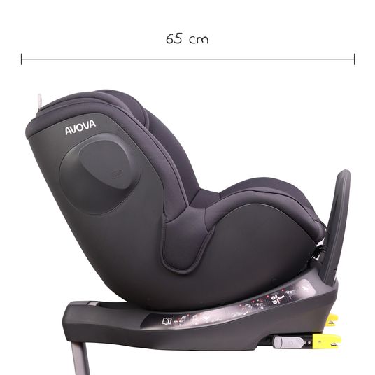 Avova Reboarder child seat Sperber-Fix i-Size 40 cm - 105 cm / from birth to 4 years with Isofix - Koala Grey