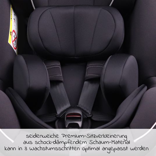 Avova Reboarder-Kindersitz Sperber-Fix i-Size 40 cm - 105 cm / ab der Geburt bis 4 Jahre mit Isofix - Pearl Black