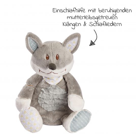Babiage Doodoo Sleep Aid & Cuddly Toy - Foxy - Grey