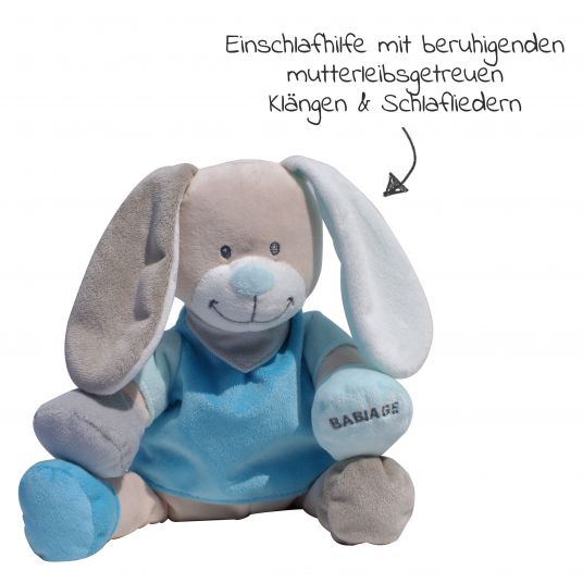 Babiage Doodoo Einschlafhilfe & Kuscheltier - Hase - Tutti-frutti Blau