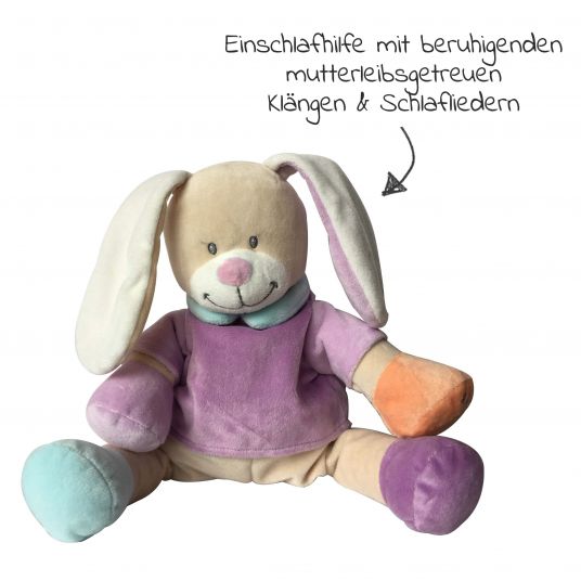 Babiage Doodoo Einschlafhilfe & Kuscheltier - Hase - Tutti-frutti Pink