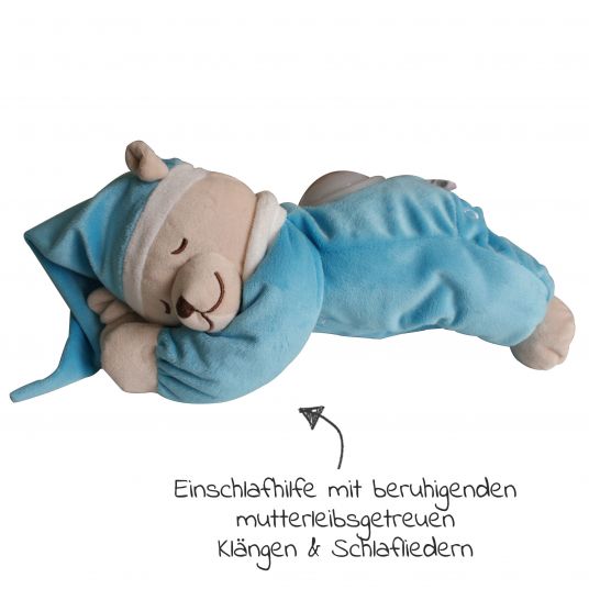 Babiage Doodoo Sleep Aid with Night Light - Bear - Turquoise