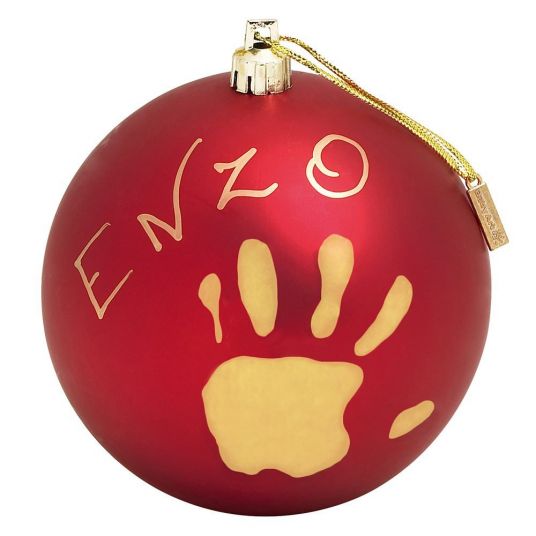 Baby Art Christmas tree ball for printing & lettering - Matt Red