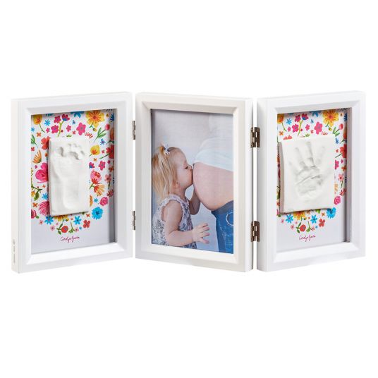 Baby Art Frame for photo and 2 plaster prints My Baby Touch - Limited Edition