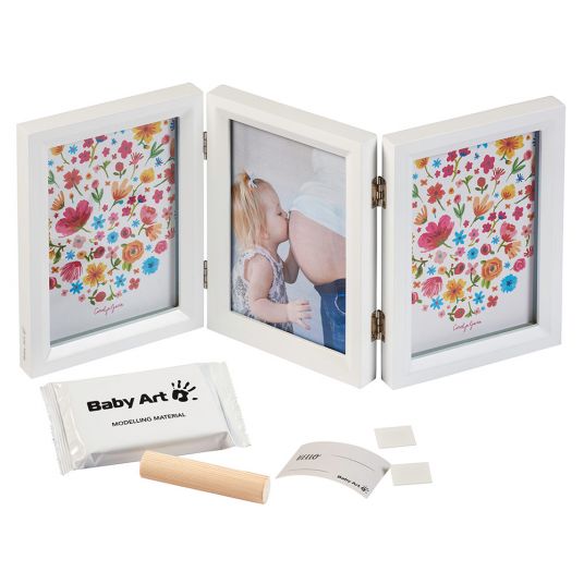 Baby Art Frame for photo and 2 plaster prints My Baby Touch - Limited Edition