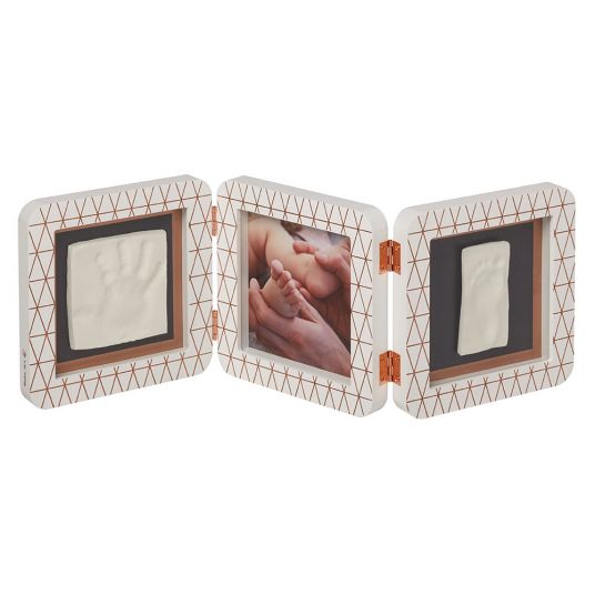 Baby Art Frame for photo and 2 plaster casts My Baby Touch - Special Edition - Double White