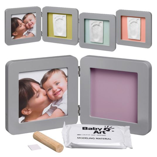 Baby Art Frame for photo and plaster cast My Baby Touch - Grey