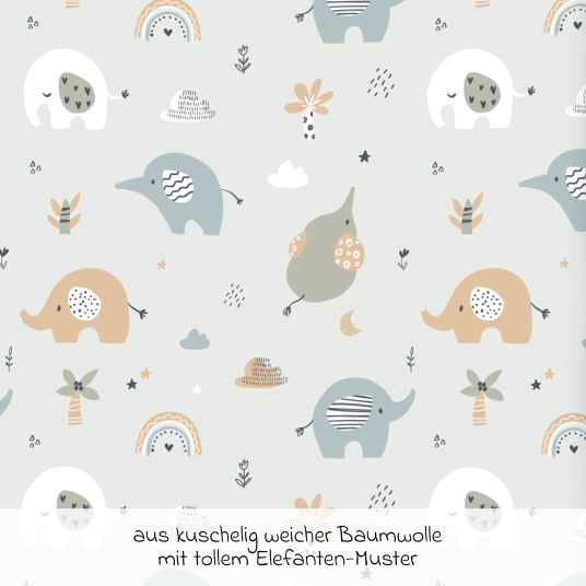 Baby Best Bed linen flannel 100 x 135 cm - Elephants