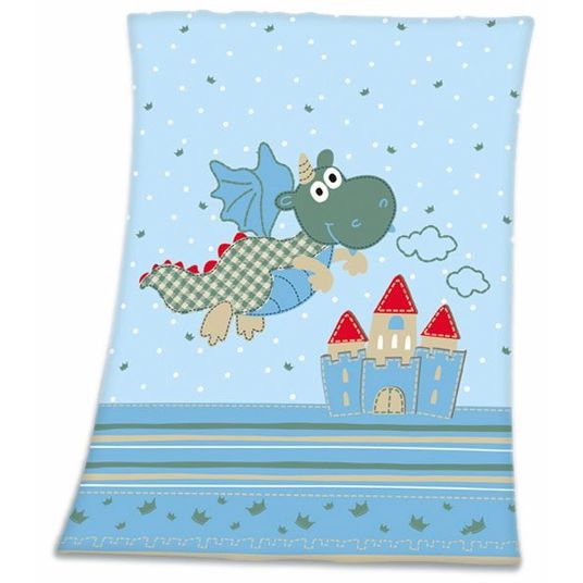 Baby Best Blanket 75 x 100 cm - Little Dragon Bleu
