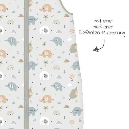 Baby Best Maglia imbottita Sleep Overall - Elefanti - taglia 70 cm