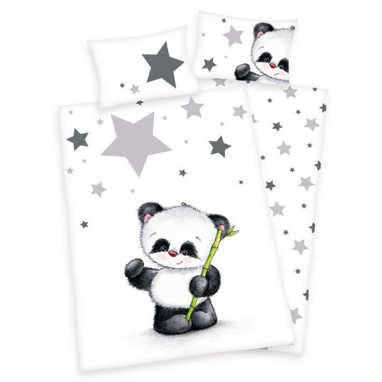 Baby Best Wende-Bettwäsche 100 x 135 cm - Kleiner Panda