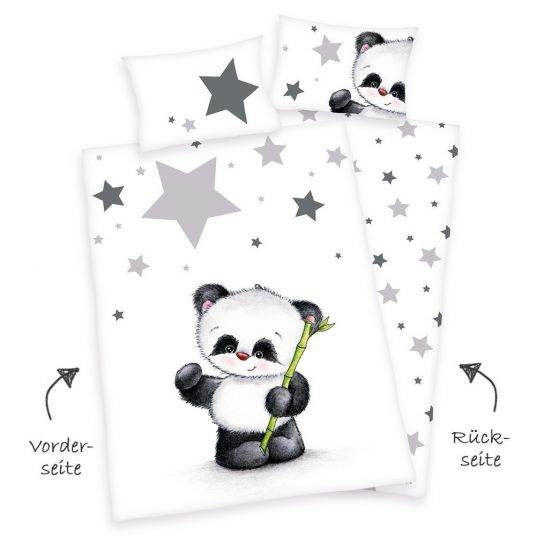 Baby Best Wende-Bettwäsche 100 x 135 cm - Kleiner Panda