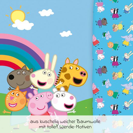 Baby Best Wende-Bettwäsche 100 x 135 cm - Peppa Pig