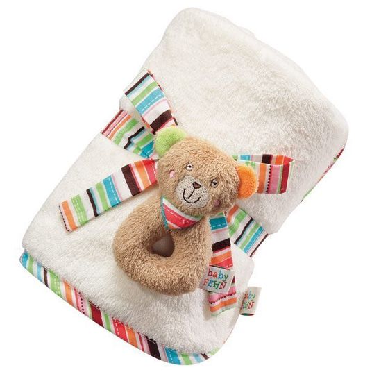 Fehn 2-piece set cuddly blanket Oskar + Grifling Teddy 75 x 100 cm