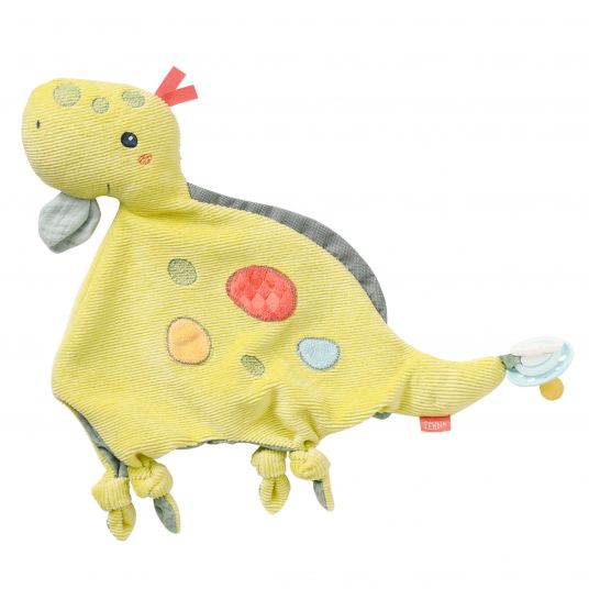 Fehn Cuddle cloth / hand puppet Dino - Happy Dino