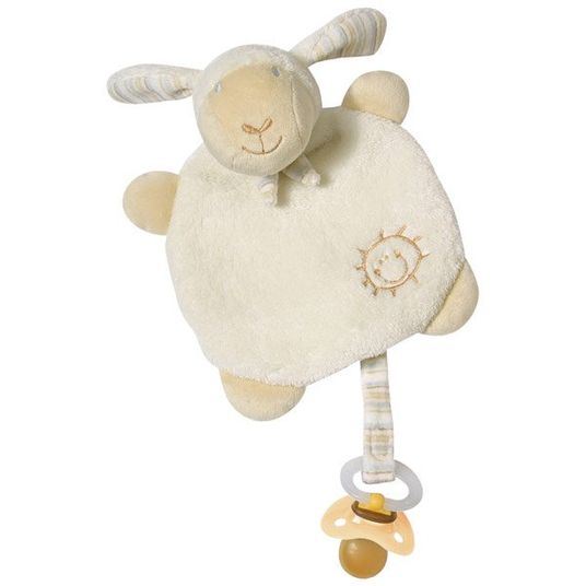Fehn Cuddle cloth with pacifier holder sheep - Baby Love
