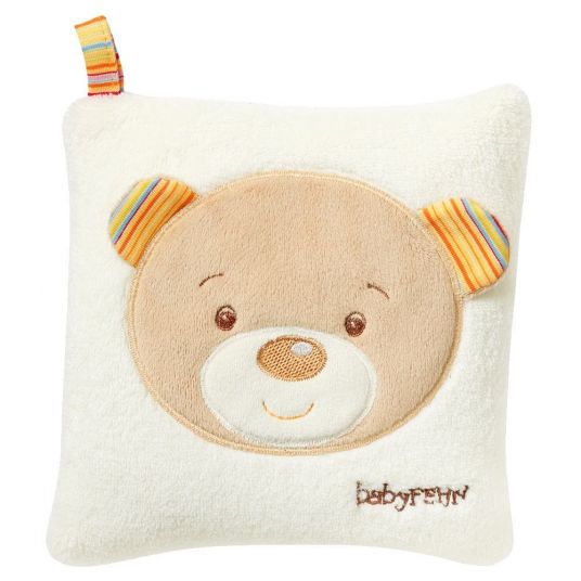 Fehn Warming cushion with cherry pit filling 16x16 cm - Rainbow Teddy