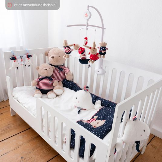 Babyartikel.de 7-piece bed set for crib 140x70 cm / quilt + bedding + fitted sheets + bed liner - Ocean Club