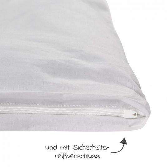 Babyartikel.de 7-piece bed set for crib 140x70 cm / quilt + bedding + fitted sheets + bed liner - Swan Lake