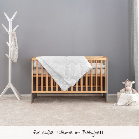 Babyartikel.de 8-tlg. Bett-Set für Kinderbett 140x70 cm / Steppbett +Bettwäsche +Nestchenschlange +Spannbetttuch +Betteinlage Australia